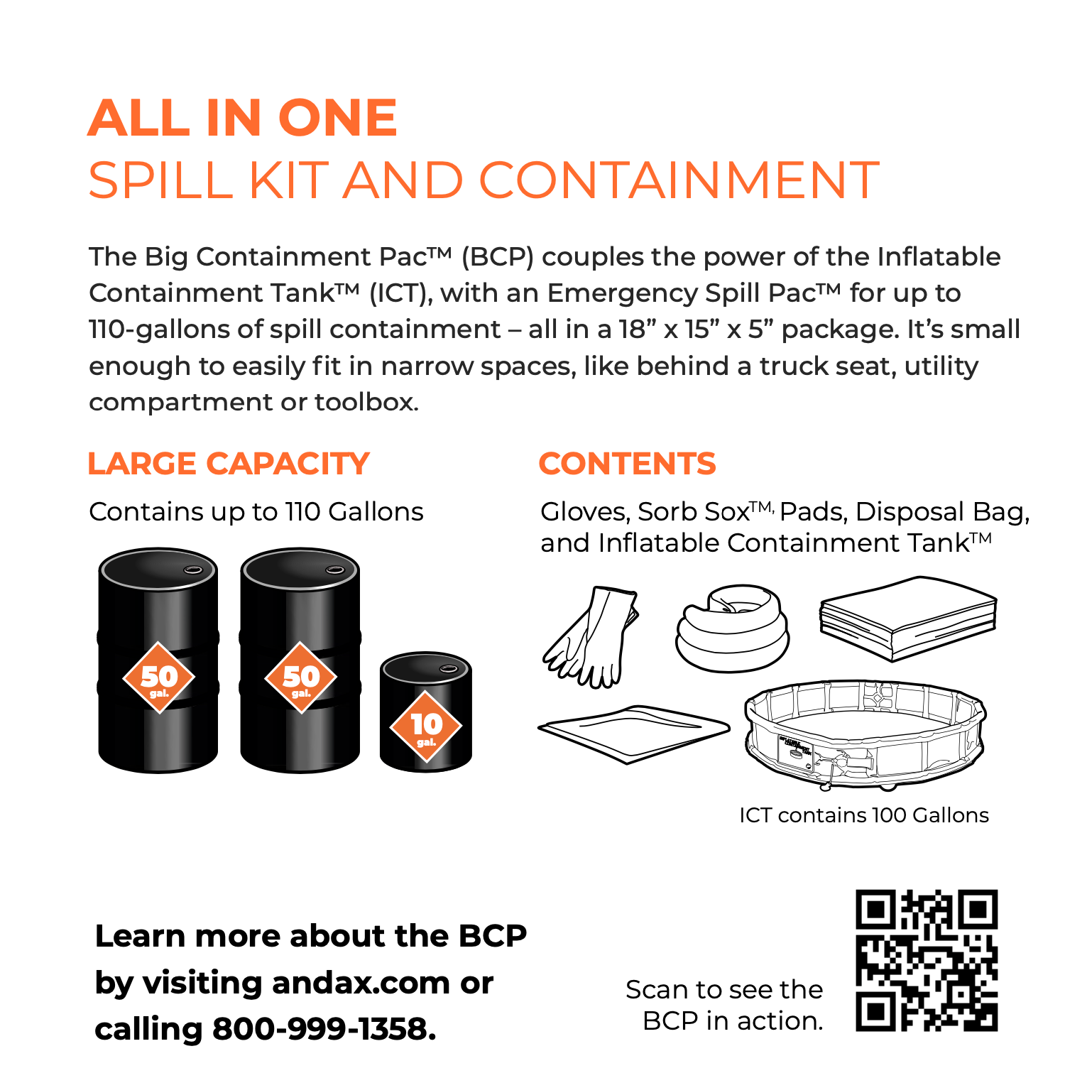 Andax Big Containment Pack - Oil & Oil-Based